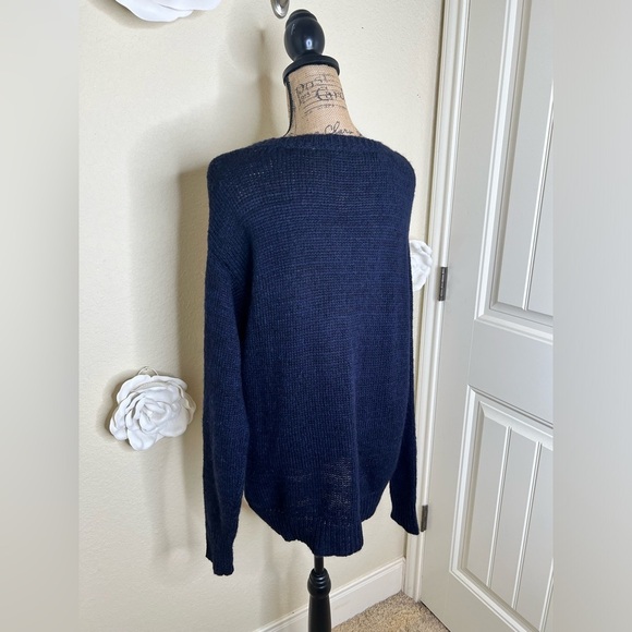 NTM Jolt Navy & Cream Gingerbread Man Ice Skating  Sweater Size Extra Large - Picture 14 of 14